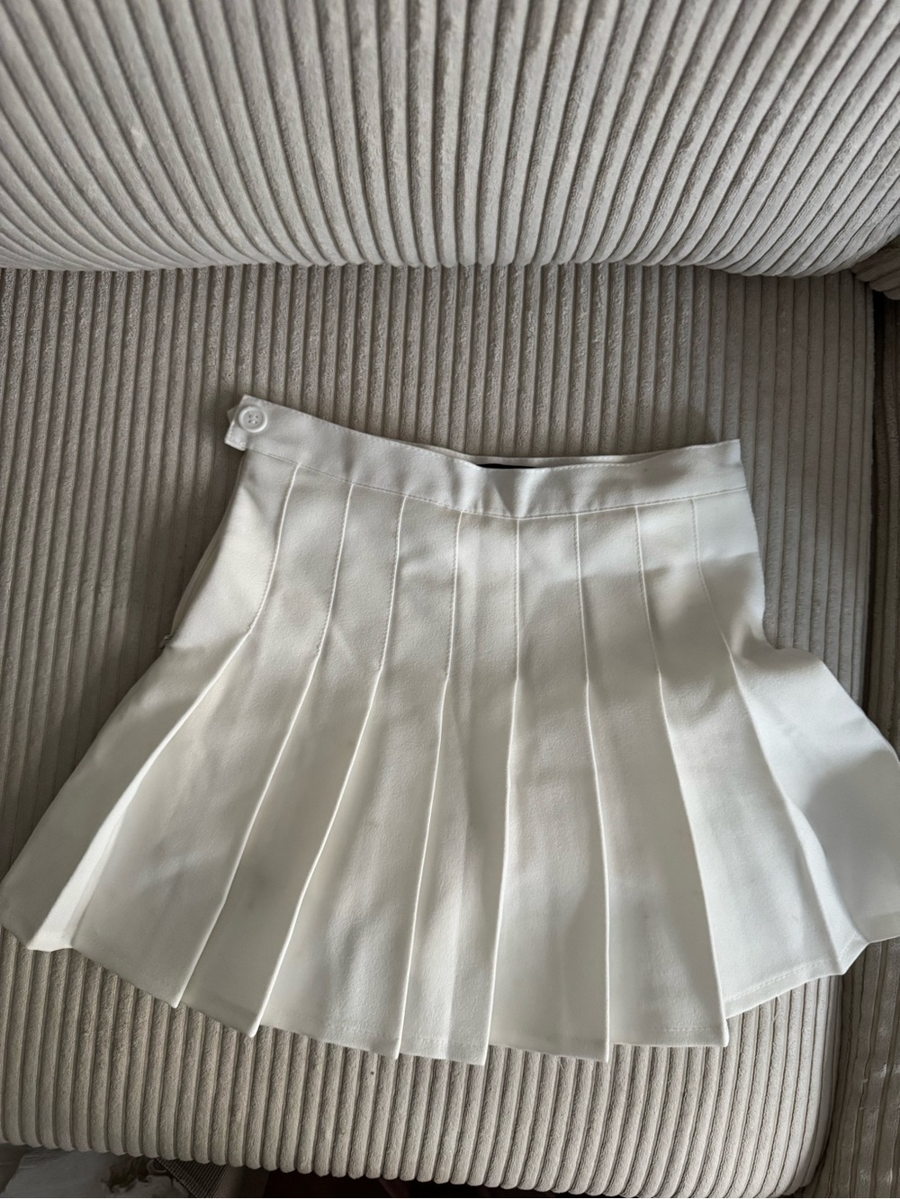 Women's White Pleated Tennis Skirt